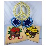 Crochet Throw Pillows, Hooked Rugs & Daisy Peace