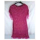 Gorgeous Hot Pink Beaded & Sequined Flapper Style