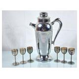 Silverplated Coffee Server & Silverplated Sherry