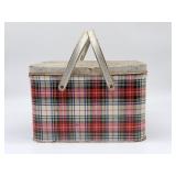 Vintage Plaid Picnic Tin