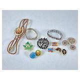 Assortment of Costume Jewelry, Pins & Bolo Tie
