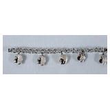 Vintage Sterling Silver Charm Bracelet