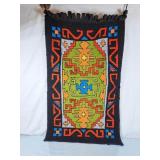 Vibrant Woven Rug Wall Hanging - 27"X42"