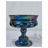 Vintage Carnival Glass Pedestal Compote