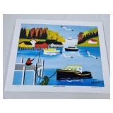 Maud Lewis Print "Fisherman on a Dock" -
