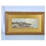 Lovely Vintage Watercolour - 22.5"Wx13"H, Small