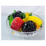 Beautiful Lead Crystal Bowl w/Variety of Glass