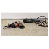 Milwaukee 4 1/2" grinder and Makita grinder