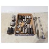 Large sockets, deep sockets, extension bar, etc