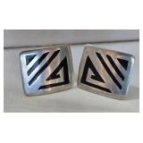 Sterling Silver Mexico Clip on Earrings 17 grams