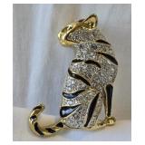 1980's Green Eyed Cat Brooch