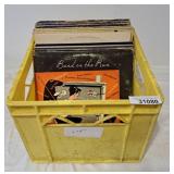 Vinyl Collection in Plastic Milk Crate