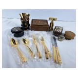 Trinket Boxes, Community Plate Gold Silverware,