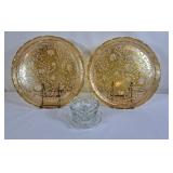 Jeanette Glass Floragold Louisa Pattern Serving