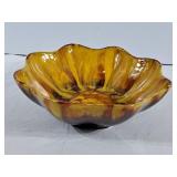 Gorgeous Blue Mountain Pottery Flower Shaped Bowl