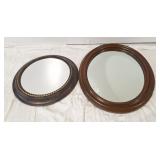 Pair of round mirrors