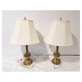 Pair of matching 31" table top lamps