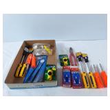 Tool lot! Screw drivers, pocket tool chest,