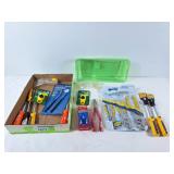 Tool lot! Screw drivers, pocket tool chest,