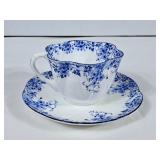 Beautiful Shelley "Dainty Blue" Tea Cup & Saucer