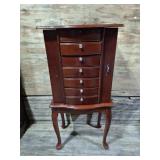 Elegant standing jewelry chest