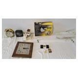 Solar shed light, wall clock, solar brass clock