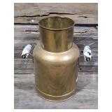Vintage brass dairy milk bucket 15 1/2' high.
