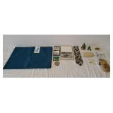 Watkins table banner, tie, golf tees,