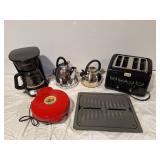T-Fal 4 slice toaster, black and decker coffee