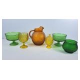 Vintage Anchor Hocking Amber Glass Pitcher,