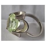 Sterling Silver Large Gemstone Tested Ring size