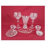 Beautiful Glass Candle Holders (10.5"H), Cut