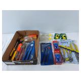 Tool lot! Screw drivers, pocket tool chest,