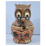 Vintage Ceramic Owl Cookie Jar - 11.5'H