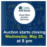 Auction begins to close Wednesday, May 20, 2026,