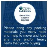 Please bring packing materials & help to remove