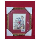Framed Floral Print - 14.5"Wx26.5"H