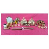 Brass Candle Holders, S&P Shakers, Napkin Rings,