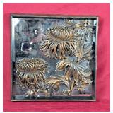 Vintage Coppercraft Guild Floral Wall Mirror -