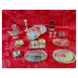 Silverplate lot! Serving dish, cream & sugar,
