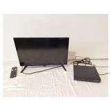 21" Insignia LED TV and Sylvania DVD player. (No