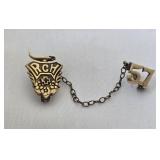10k gold 1957 lapel pin 2.3 grams