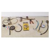 Compression tester gauge, torque angle gauge, AC