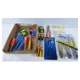 Tool lot! Screw drivers, pocket tool chest,