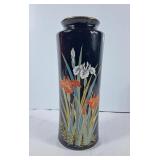 Beautiful Vintage Japanese Black Vase w/Gold