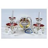 Bohemia Crystal Wall Sconce - Cranberry Glass