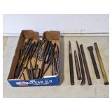 Assorted punches and chisels