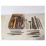 Files, adjustable wrenches, hammers, etc