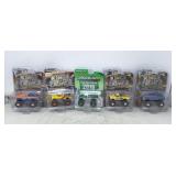 Five 1/64 greenlight monster trucks.