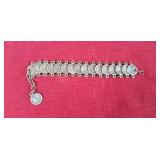 Vintage Paris France Souvenir Coin Bracelet
